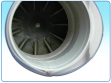 PPR centrifugal blower with fiberglass coating