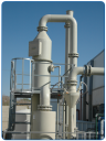 double-level Scrubber for smoke and salt acid treatment