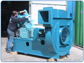 High pressure and air capacity PR industrial blower with a direct drive with clutch