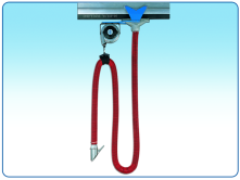 A portable pumping system with a stabilizing mechanism for pumping smoke from vehicles in garages