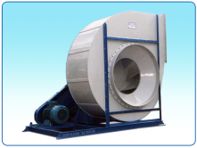 The PAF centrifugal blower from PP with belt drive