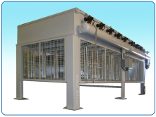 Cartridge intake filter model CIF-30 filtrates atmospheric air before entering a control room