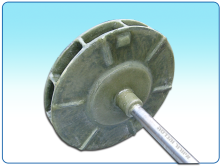 PR impeller made of corrosion resistant coated steel with process durability