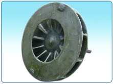 PR impeller made of corrosion resistant coated steel with process durability