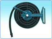 Retractable flexible pipe and pumping tubing wheel