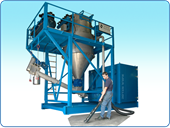 A central vacuum system for loading raw materials at 5 tons per hour