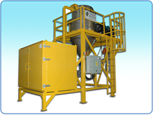 A central vacuum system for mineral residues cleaning from train carts